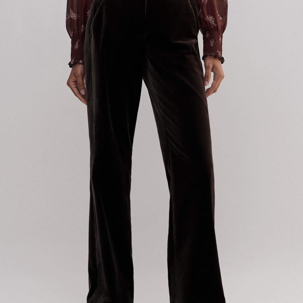ME & EM Velvet Evening Kick Flare Trouser